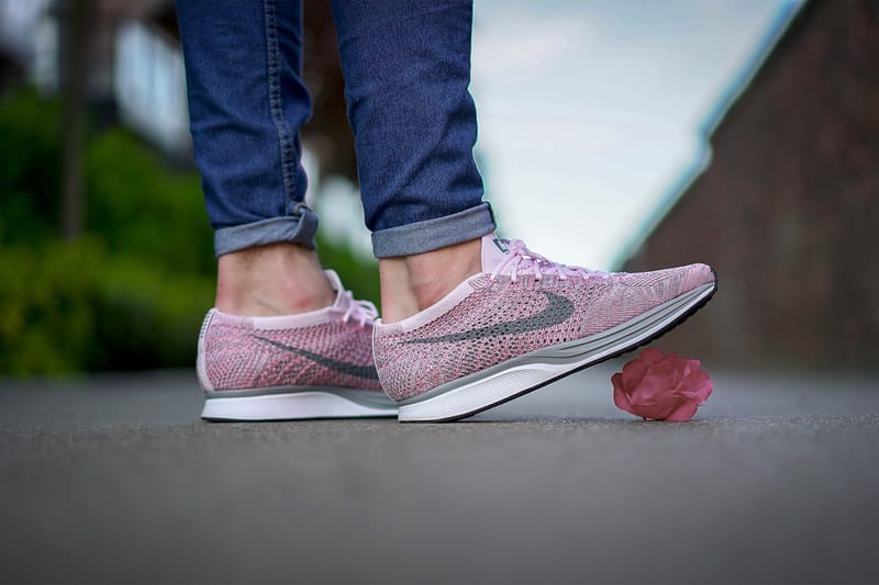 nike flyknit racer on feet