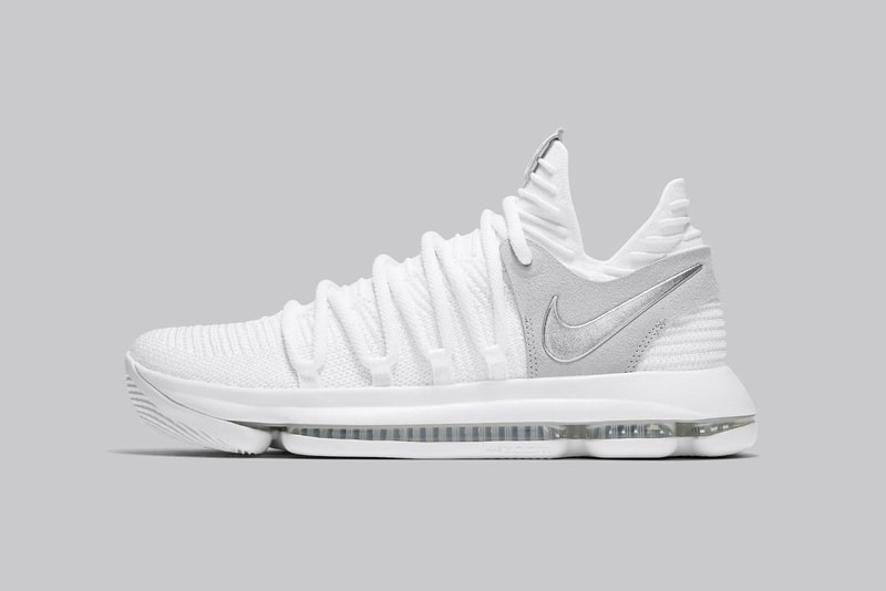Nike KD 10 Still KD White Chrome Pure Platinum