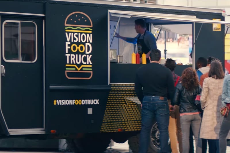Nikon Lenswear Vision Food Truck Features Eye Test Menu