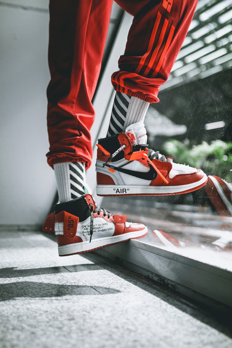 Off White X Air Jordan 1 On Feet Images Hypebeast Off White X Air Jordan 1 On Feet Images Hypebeast