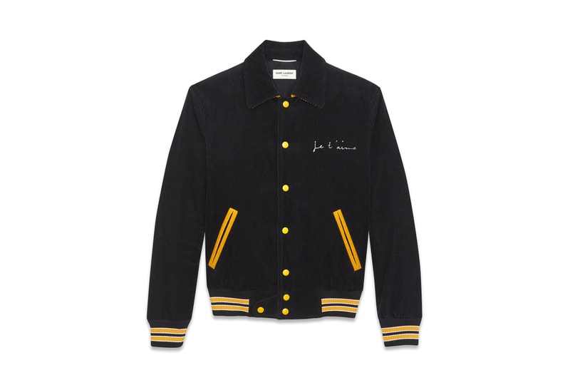 Saint Laurent "Je T'aime" Teddy Jacket Price Black Royal Blue