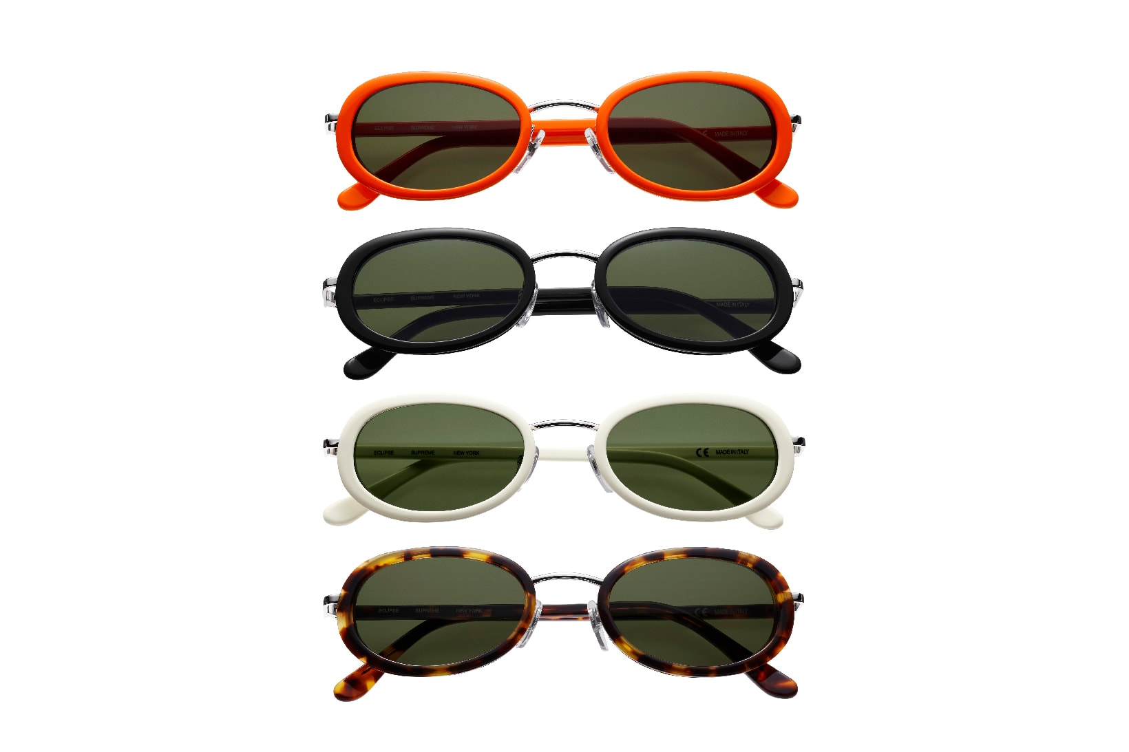 Supreme 2017 Spring Eclipse Sunglasses Black White Orange Tortoise