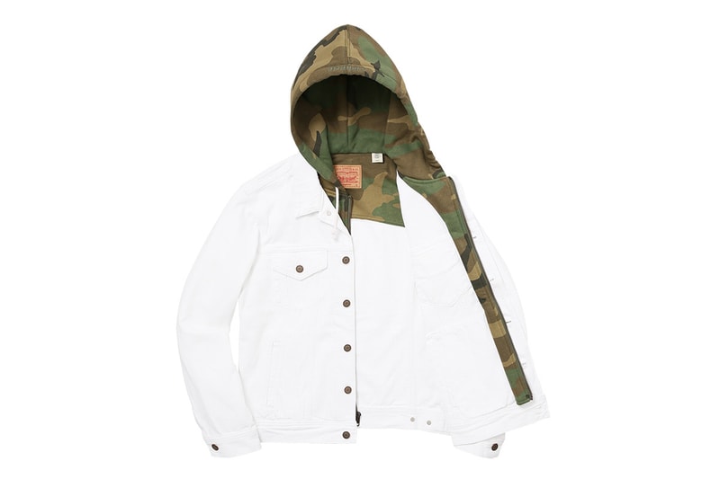 Supreme x Levi's 2017 Jacket White Green Open