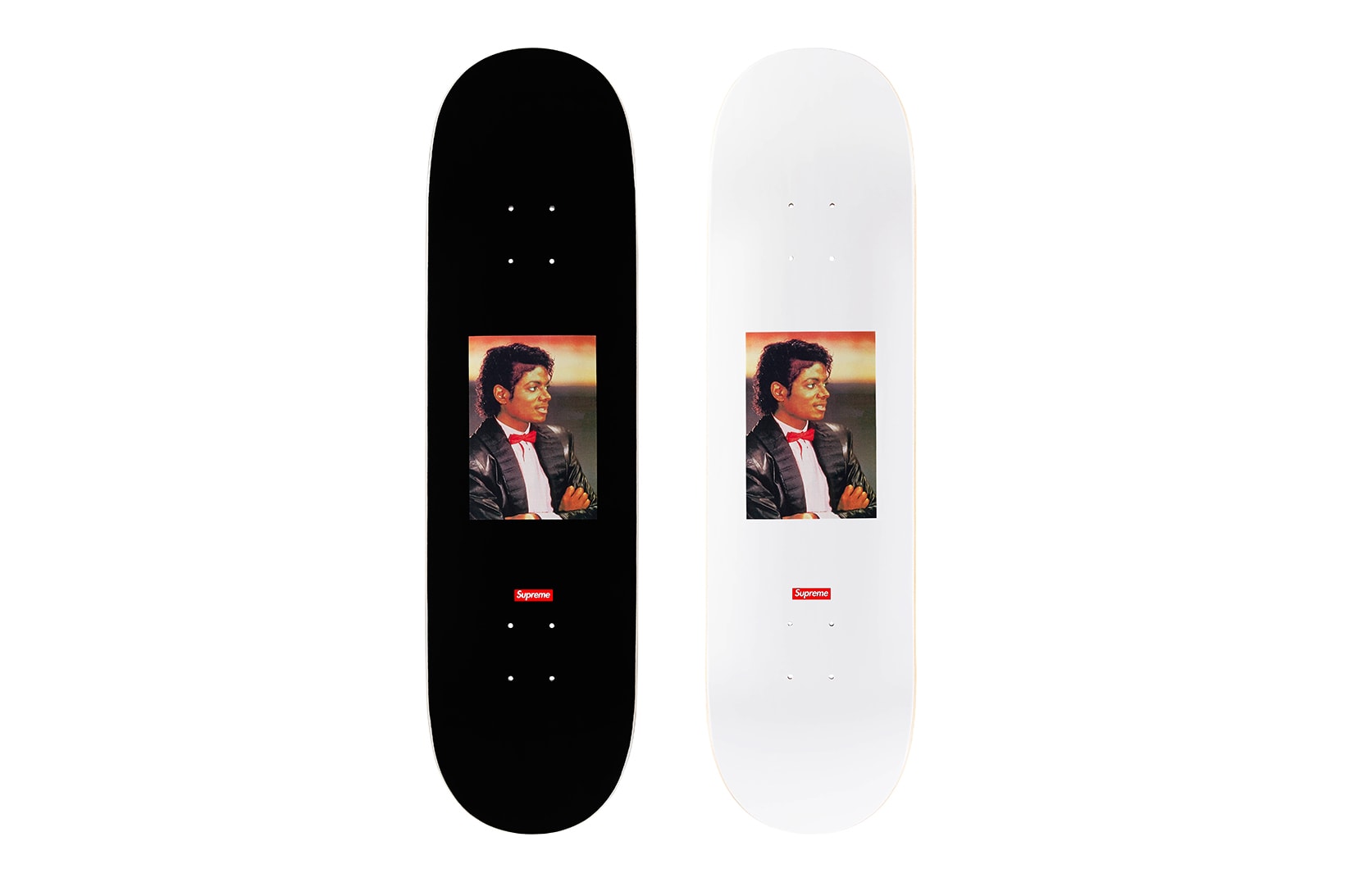 Supreme Michael Jackson 2017 Collection Skate Deck Black White Skateboard