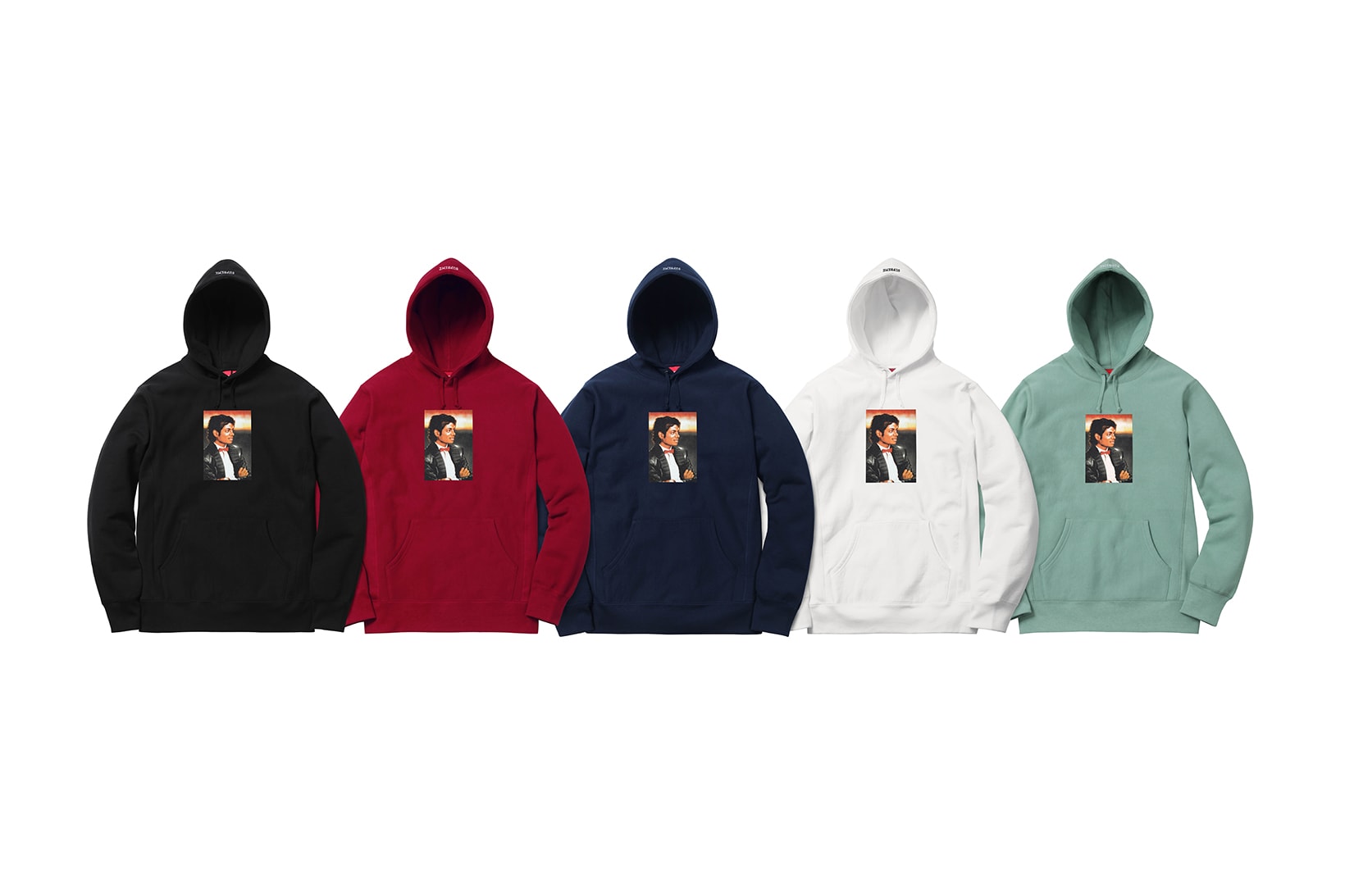 Supreme Michael Jackson 2017 Collection Hoodies Black Red Navy White Pale Green