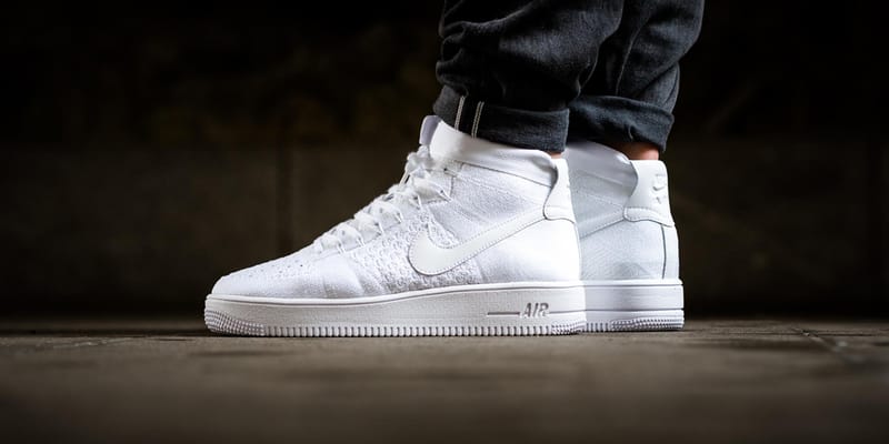 nike air force 1 ultra flyknit mid triple white