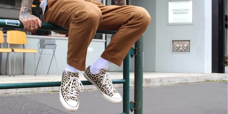 leopard slip on converse