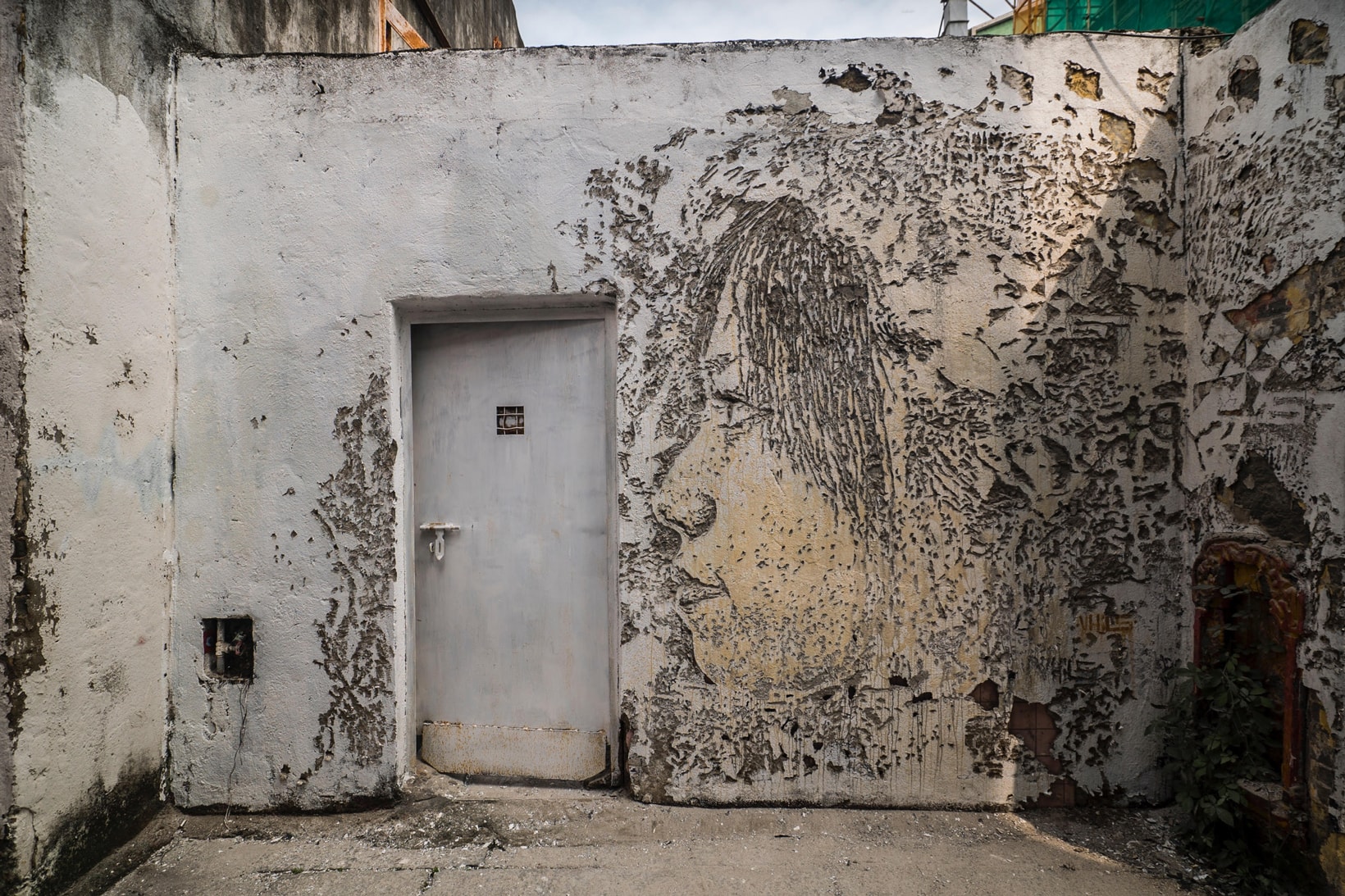 Vhils Debris Exhibition Macau Navy Yard No.1 Contemporary Art Center Exhibit Artwork Mural Portraits