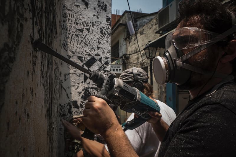 Vhils Debris Exhibition Macau Navy Yard No.1 Contemporary Art Center Exhibit Artwork Mural Portraits