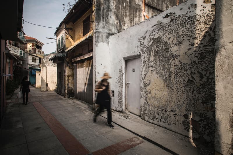 Vhils Debris Exhibition Macau Navy Yard No.1 Contemporary Art Center Exhibit Artwork Mural Portraits