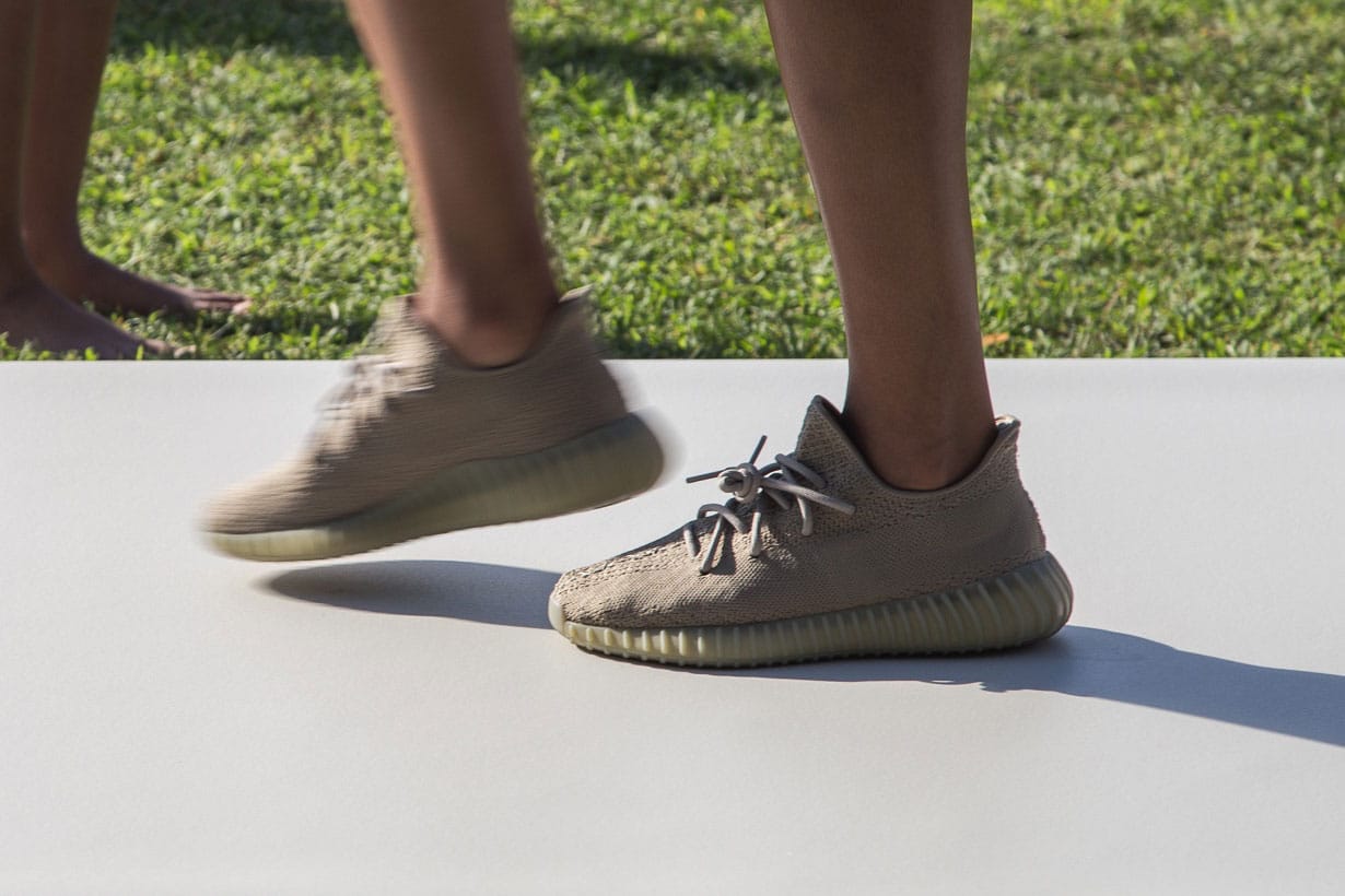 grey and green yeezys