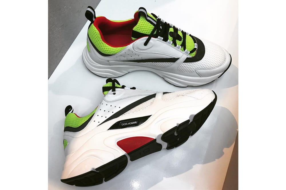 neon dior sneakers