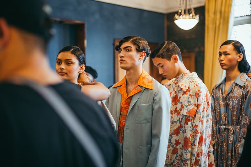 Edward Crutchley London Fashion Week Men's Backstage Images