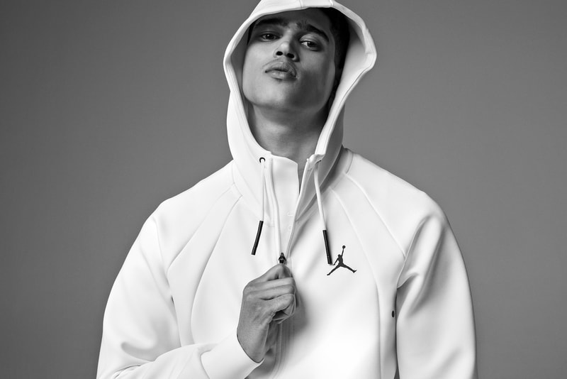 Jordan Brand 2017 Fall Collection Tech Fleece Hoodie Bomber Jacket Black White
