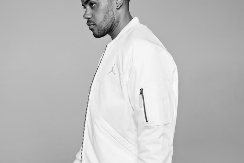 Jordan Brand 2017 Fall Collection Tech Fleece Hoodie Bomber Jacket Black White