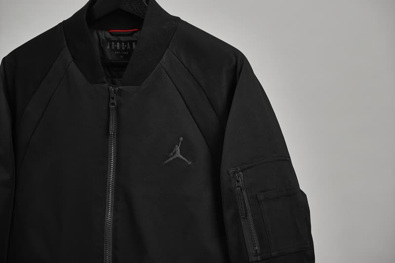 Jordan Brand 2017 Fall Collection Tech Fleece Hoodie Bomber Jacket Black White