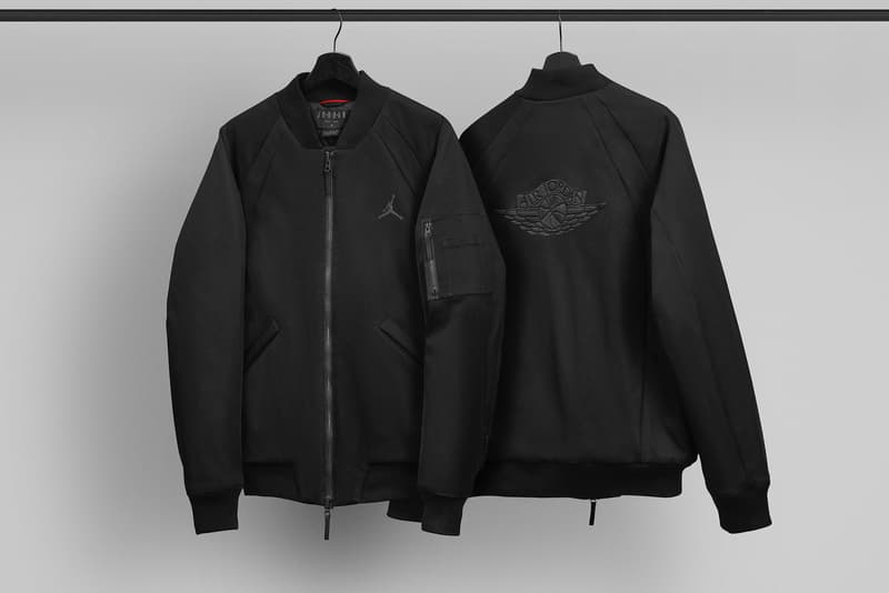 Jordan Brand 2017 Fall Collection Tech Fleece Hoodie Bomber Jacket Black White