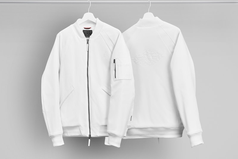 Jordan Brand 2017 Fall Collection Tech Fleece Hoodie Bomber Jacket Black White