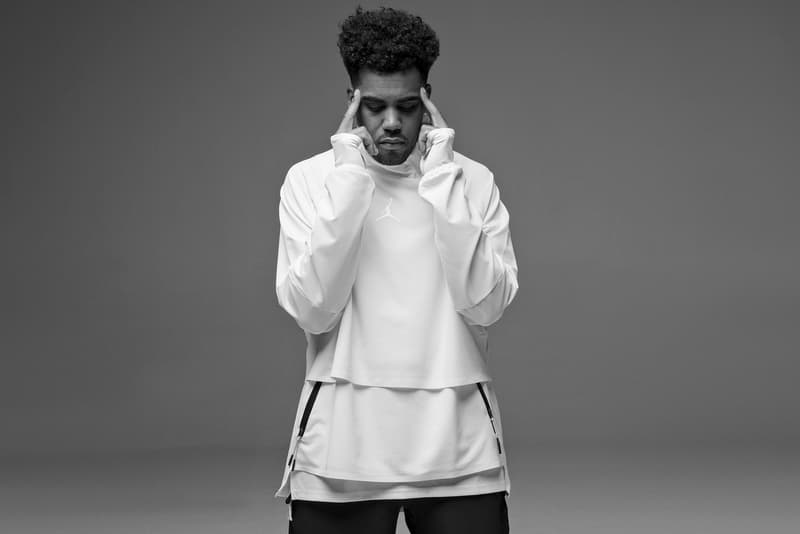 Jordan Brand 2017 Fall Collection Tech Fleece Hoodie Bomber Jacket Black White