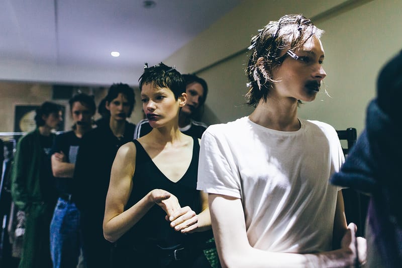 London Fashion Week Men's: Backstage at Matthew Miller 2018 Spring Summer Collection
