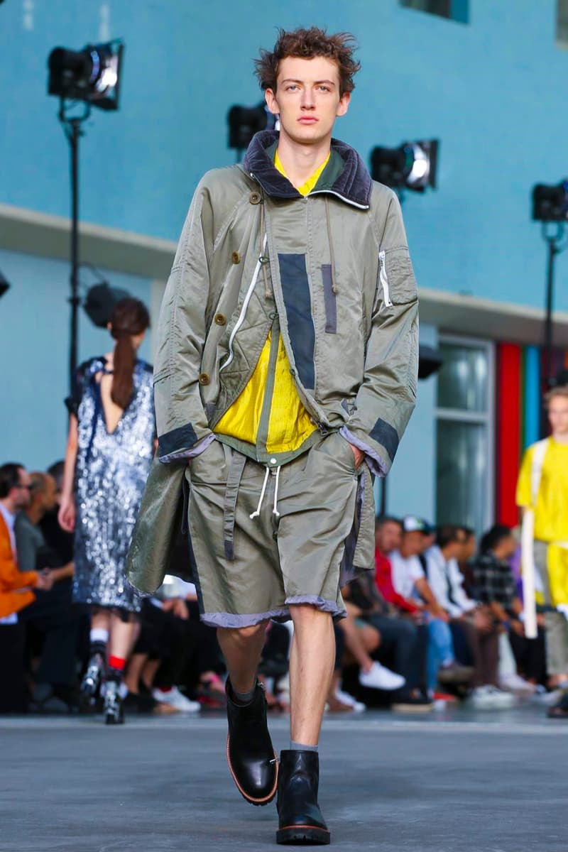 Sacai 2018 Spring/Summer Collection Paris Fashion Week Men's Runway Show ss18 pfw Chitose Abe Lawrence Weiner all in due course as in vector stasis