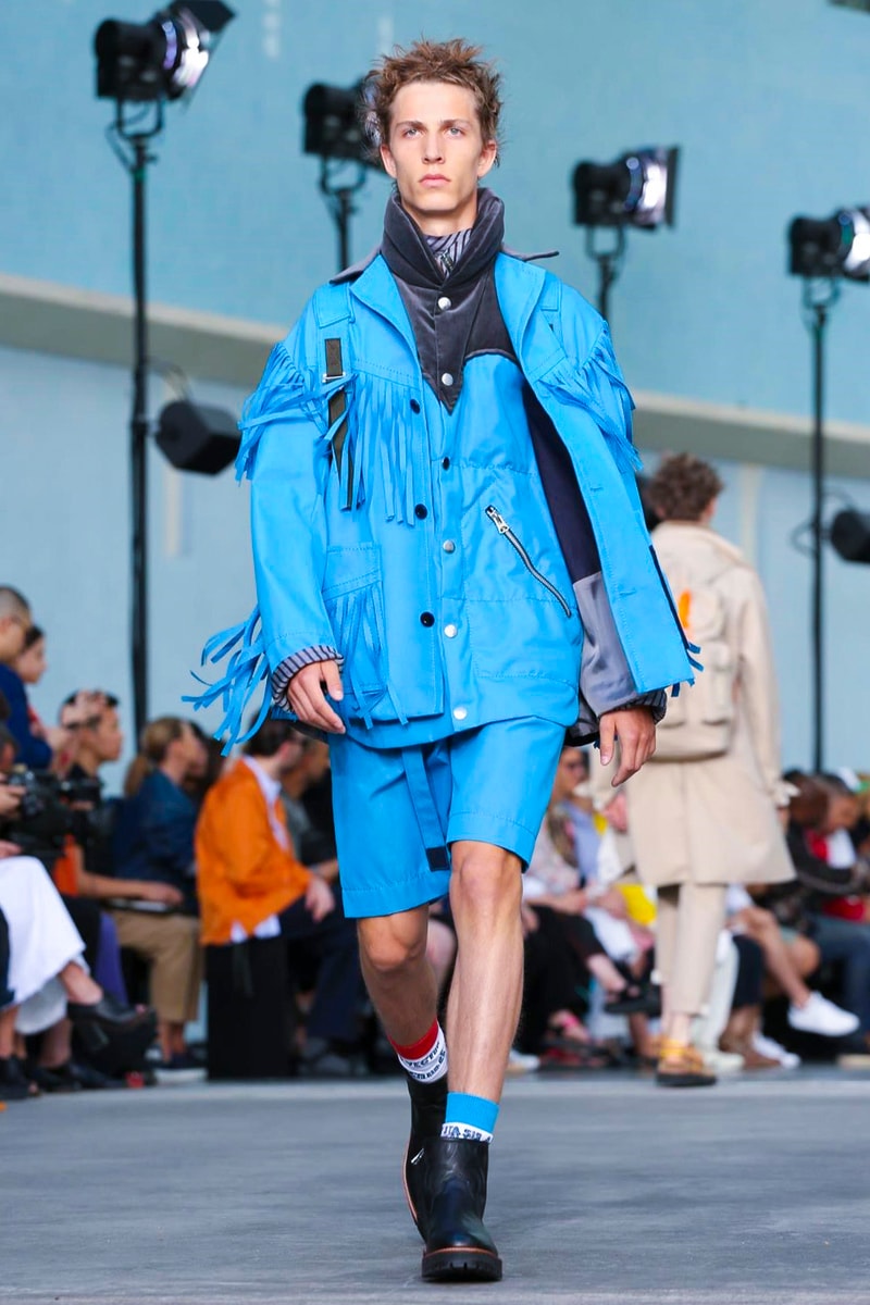 Sacai 2018 Spring/Summer Collection Paris Fashion Week Men's Runway Show ss18 pfw Chitose Abe Lawrence Weiner all in due course as in vector stasis