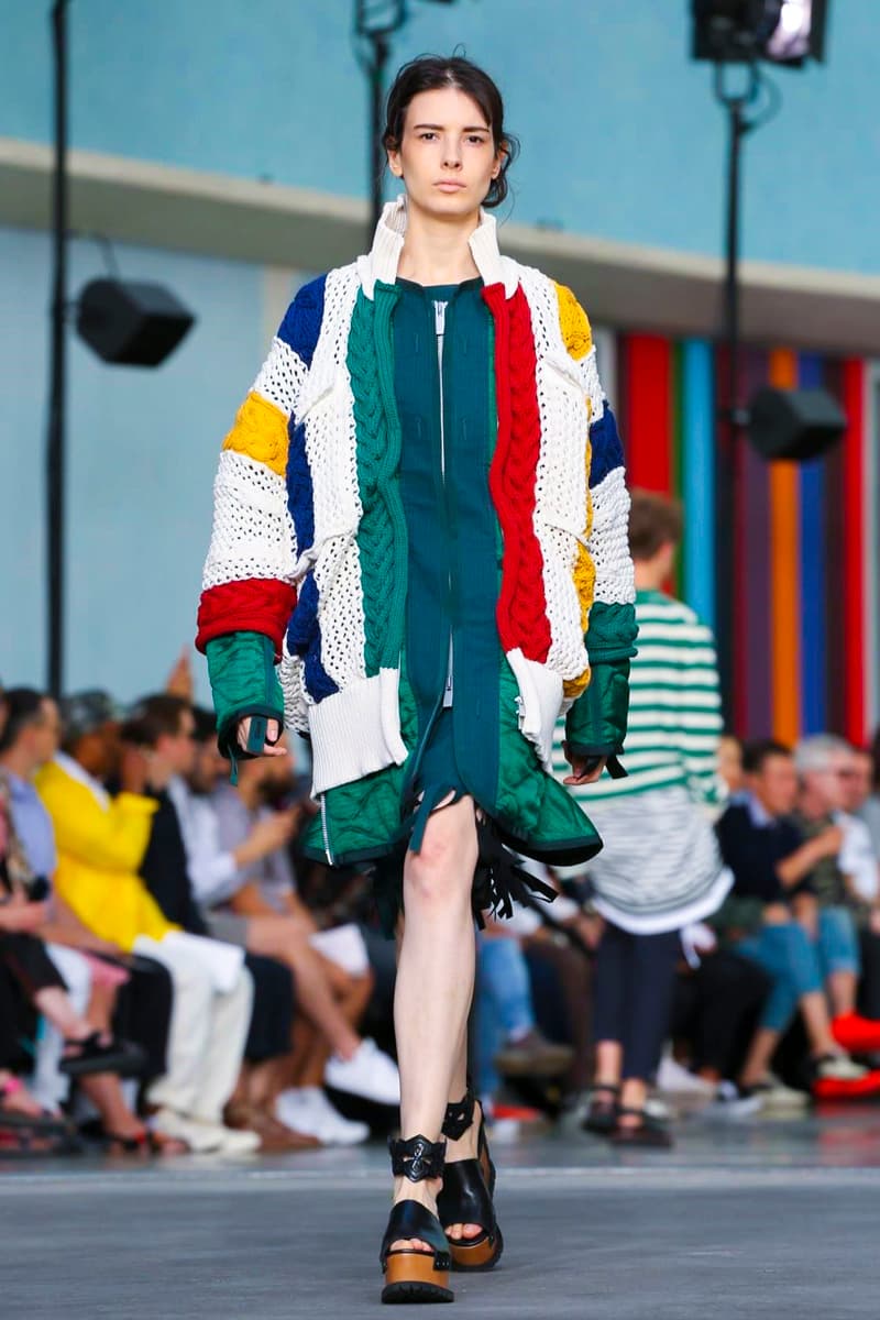 Sacai 2018 Spring/Summer Collection Paris Fashion Week Men's Runway Show ss18 pfw Chitose Abe Lawrence Weiner all in due course as in vector stasis