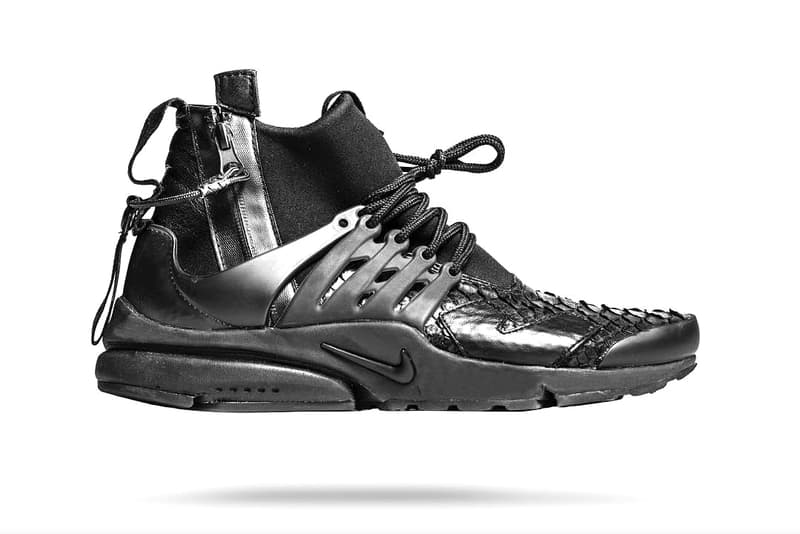 The Shoe Surgeon NikeLab ACRONYM Air Presto Mid Custom Black Python