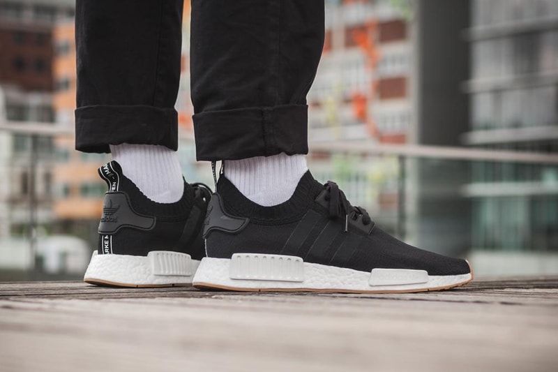 adidas NMD R1 Gum Pack Black White On Feet