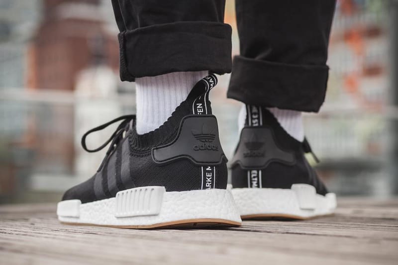 nmd black on feet