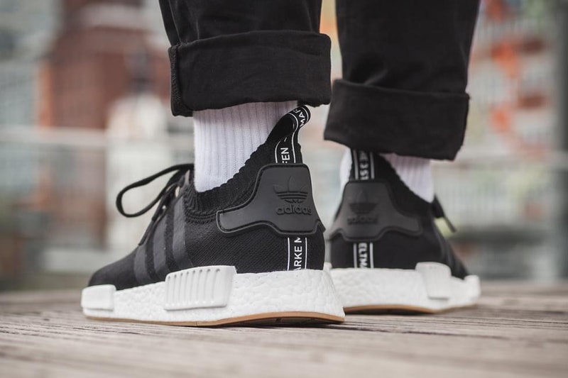 adidas NMD R1 Gum Pack Black White On Feet