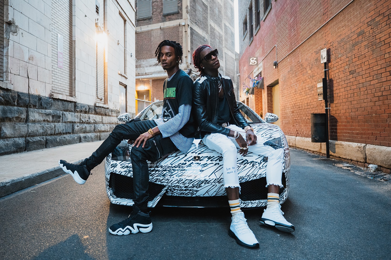 Young Thug and Playboi Carti Gear Up in adidas Originals "Crazy" Campaign Thugger Carti Hip Hop Rap Trap Music game 3 NBA Finals Cleveland Cavaliers Golden State Warriors NBA finals 2017