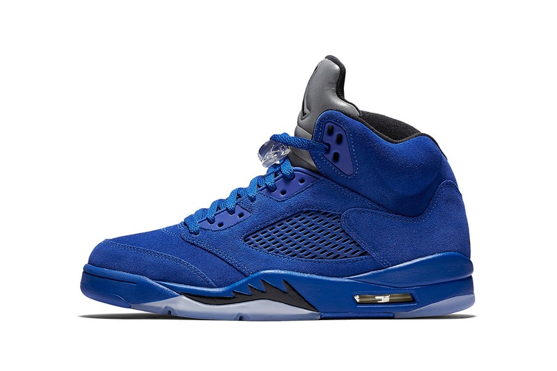Air Jordan 5 Game Royal Blue Suede Flight Suit