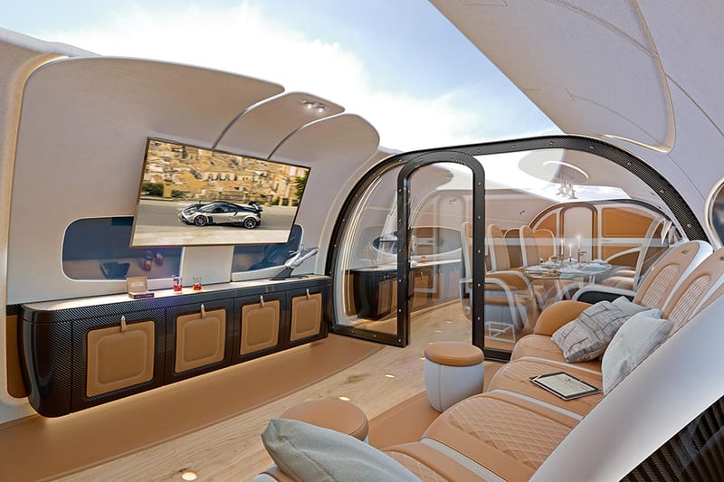 The Airbus x Pagani Infinito Jet Cabin Combines Comfort & Class