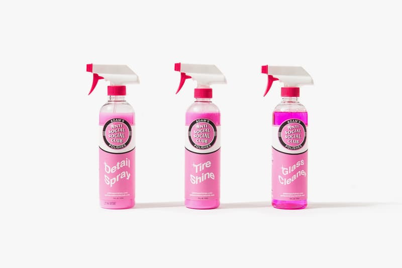 Anti Social Social Club Adams Polishes Car Cleaning Kit Detail Spray Tire Shine Glass Cleaner