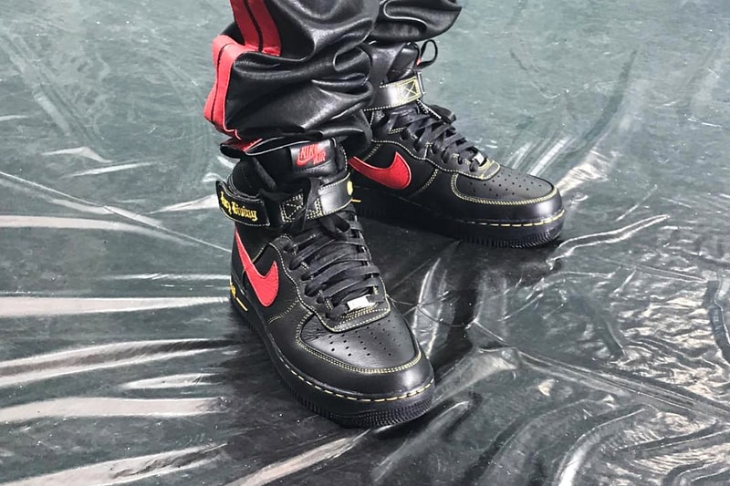 ASAP Bari VLONE Nike Air Force 1 High Black Red Yellow