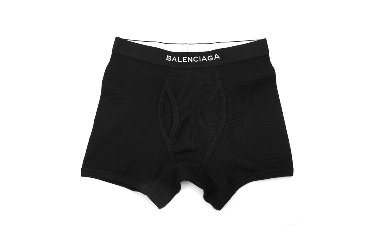 Balenciaga Three Piece Underwear Boxer Set Black White