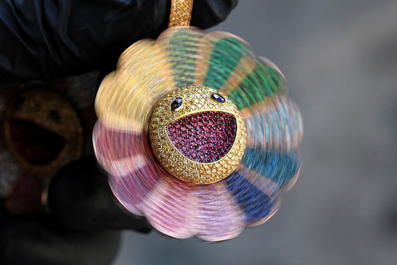 Ben Baller Custom Made Spinning Murakami Flowers For J Balvin