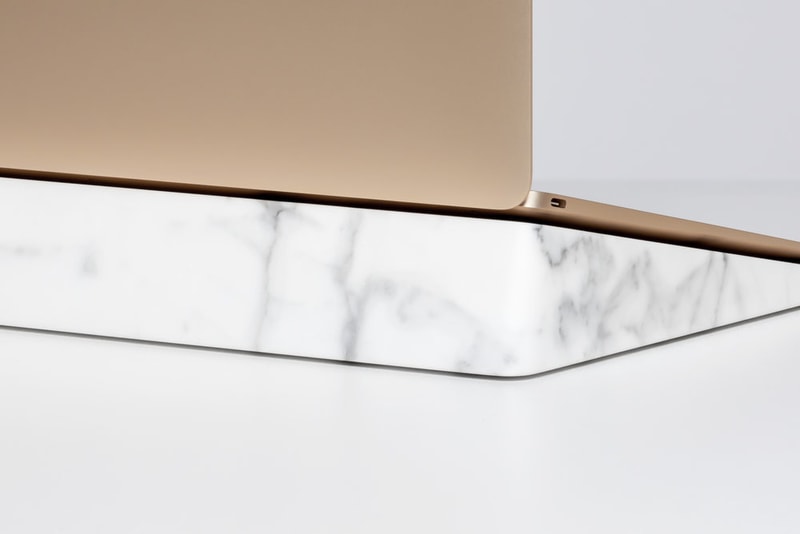 BLOCK Apple MacBook Pro Laptop Stand de Dolomieu Accessory White Marble