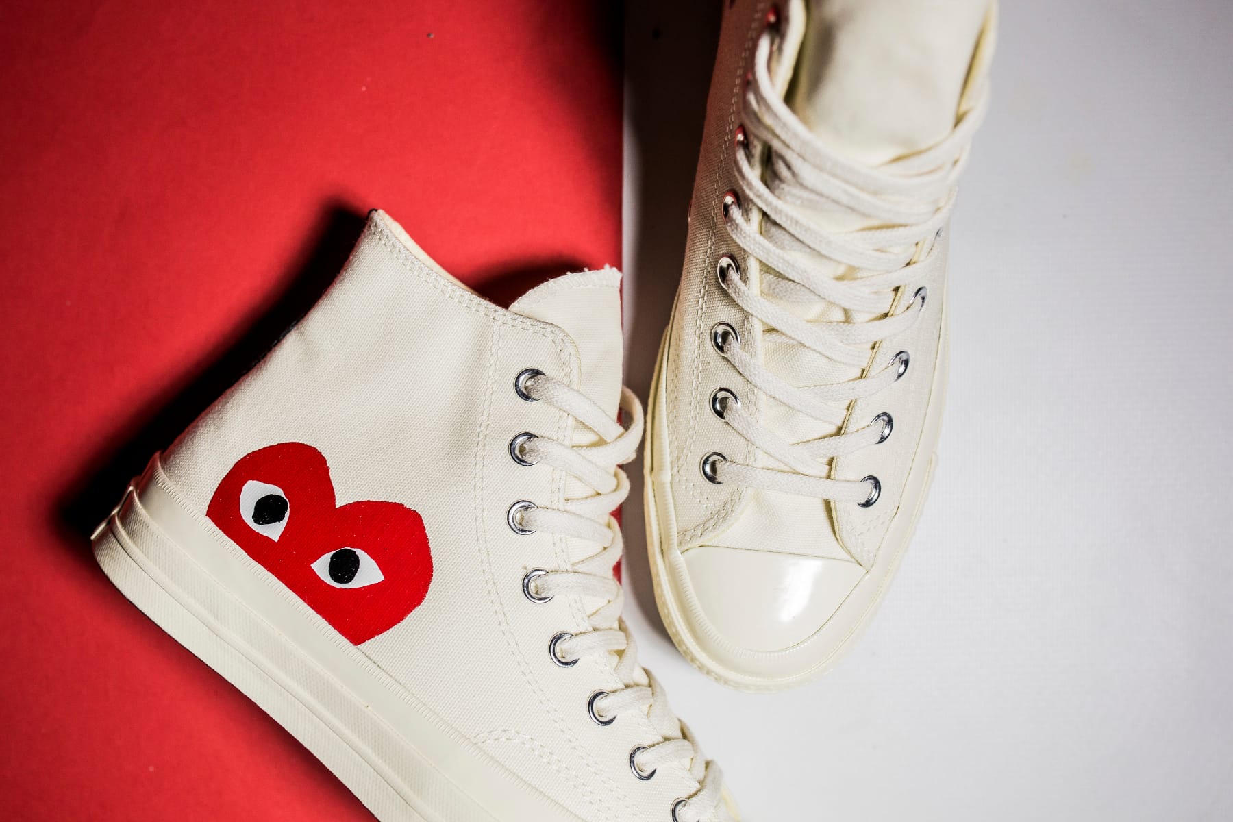 converse shoes red heart