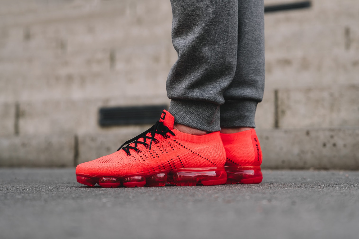 CLOT Nike Air VaporMax Flyknit On Feet Red Edison Chen Limited Edition