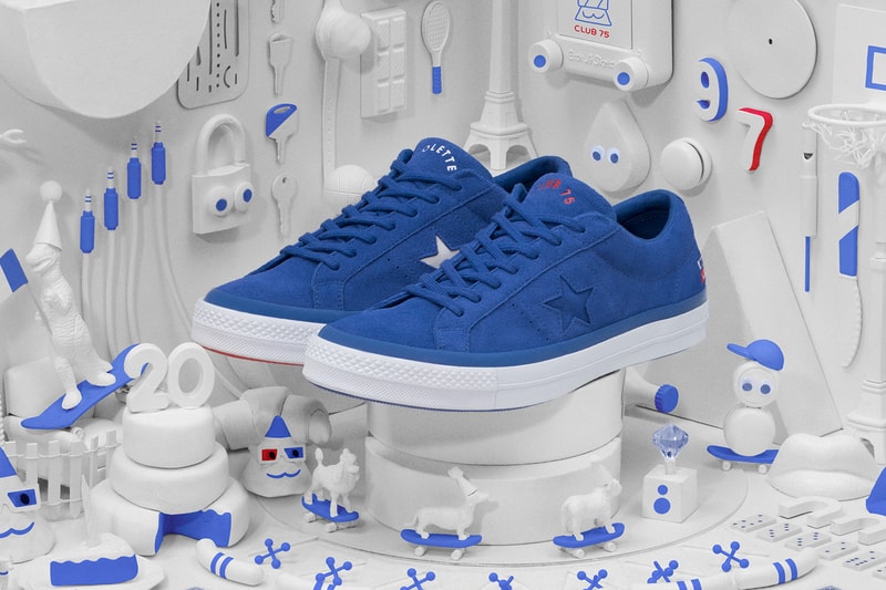 Converse x colette x Club 75 Triple C Collaboration One Star blue side shot