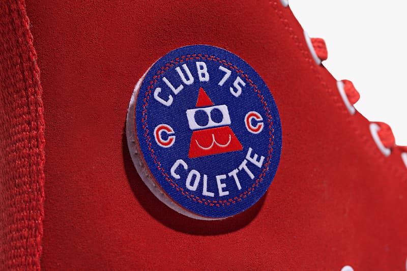 Converse x colette x Club 75 Triple C Collaboration red Chuck Taylor '70s velco patch
