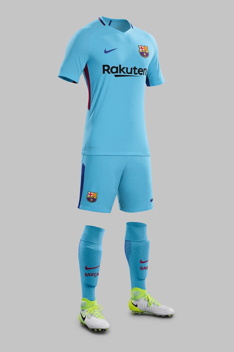 Fc Barcelona S 2017 18 Blue Nike Away Kit Hypebeast