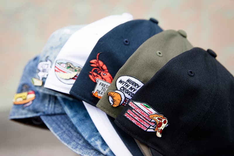 PINTRILL x '47 caps denim navy white green pins