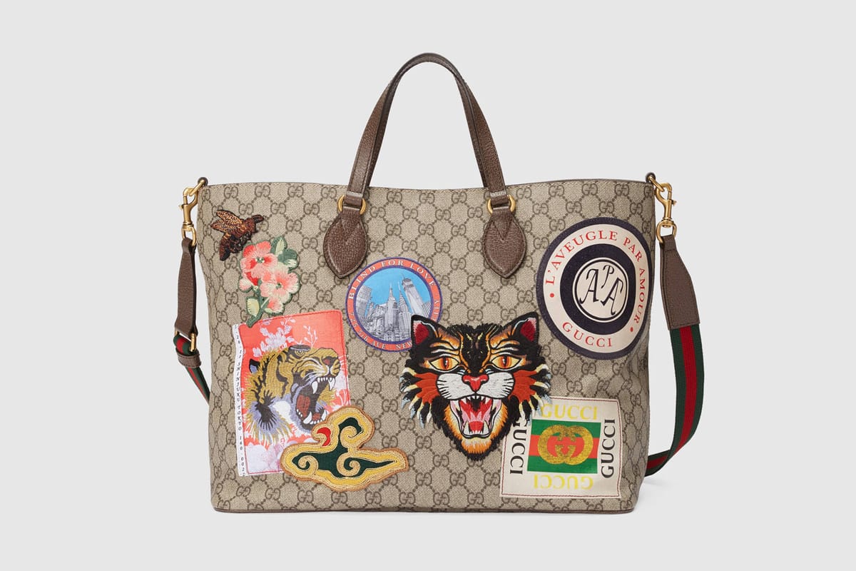 gucci purse with patches