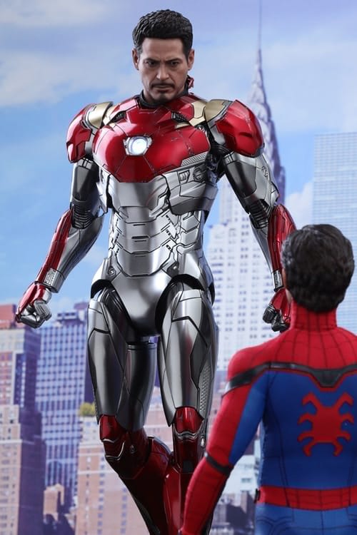 hot toys iron man spider man homecoming