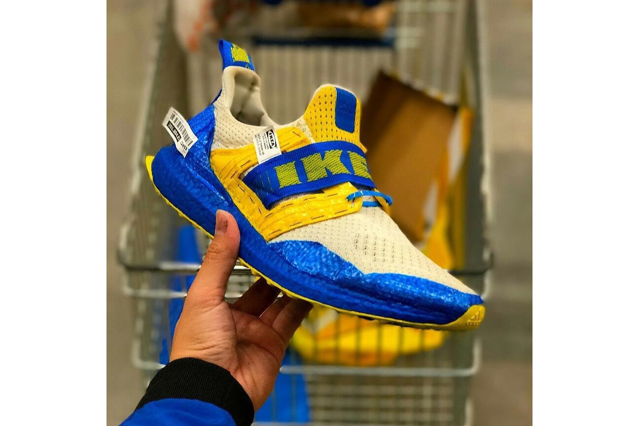 IKEA adidas UltraBOOST Blue Yellow Custom Sneakers