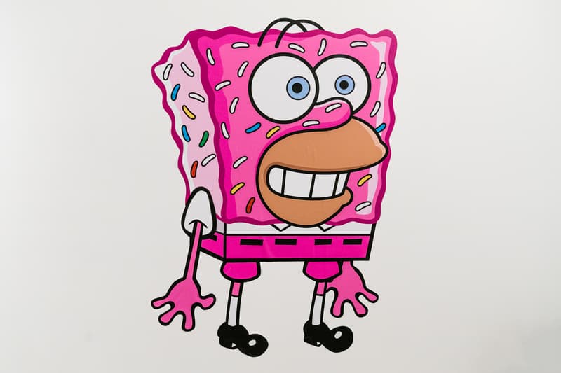 Jerkface Donuts Exhibit Art Show Pop-up Mickey Mouse Spongebob Squarepants Marvin the Martian Artwork Over The Influence Gallery