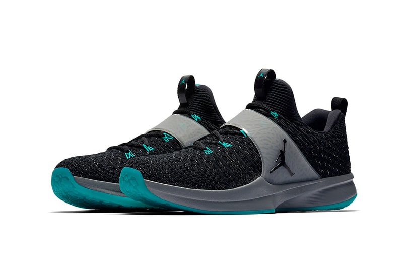 Jordan Trainer 2 Flyknit Black White Midnight Navy Hyper Turquoise